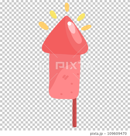 Red Fireworks Illustration 109609470