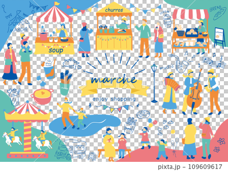 馬爾凱人在假日市場享受 109609617