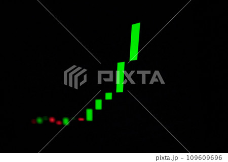 Stock market exchange candlestick chart graph close up, macro, Day trading concept. candle sticks on screen up close, technical analysis business abstract blur bg, forex wide background texture Stock market exchange candlestick chart graph close up, macro, Day trading concept. candle sticks on screen up close, technical analysis business abstract blur bg, forex wide background texture 109609696