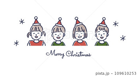 クリスマスの子供達イラスト素材	 109610253