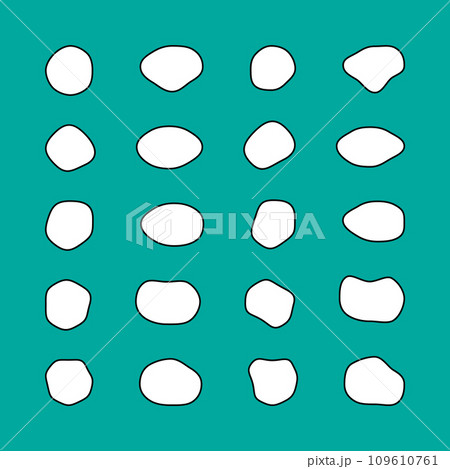 手描き風のフレームセット（20種類） 109610761