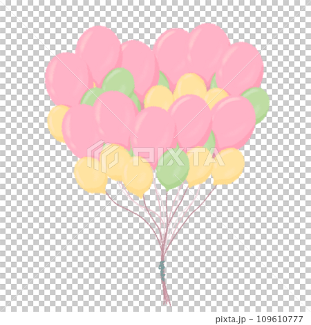 大束氣球蠟筆觸控圖 109610777