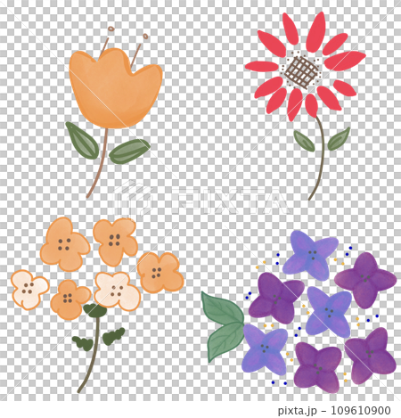 set of beautiful flowers set of beautiful flowers 109610900