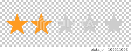 簡單的橙色兩顆星標記 109611098