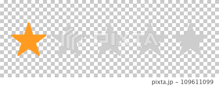 シンプルなオレンジ色の1つ星マーク 109611099