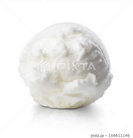 Creamy Vanilla Ice Cream with Sprinkles. Generative ai 109611146