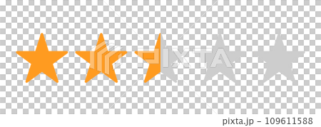 簡單的橙色2.5星星標記 109611588