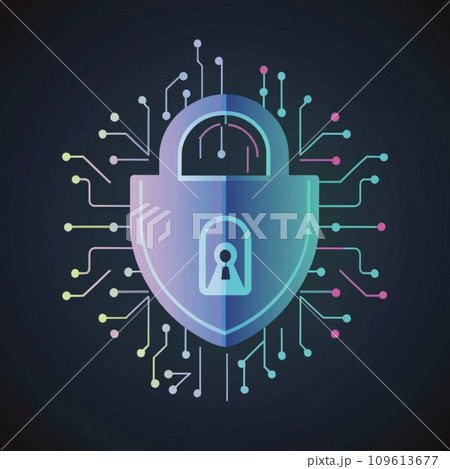 Cybersecurity Lock Vector Cybersecurity Lock Vector 109613677
