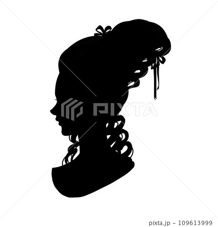 シルエット_女性_中世ヨーロッパ 109613999