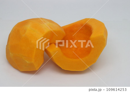 Butternut squash isolated on white background. butternut squash on a white background 109614253