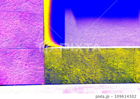 White wall and concrete floor as background or texture with shadow. 109614302