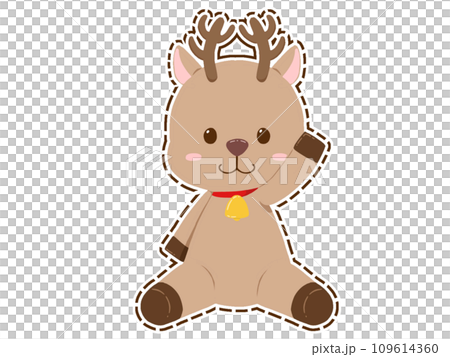 ミニキャラトナカイのイラスト1 ミニキャラトナカイのイラスト1 109614360