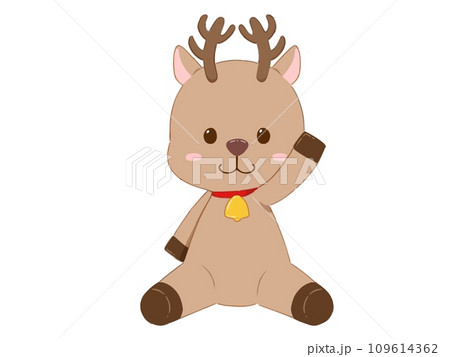 ミニキャラトナカイのイラスト3 ミニキャラトナカイのイラスト3 109614362