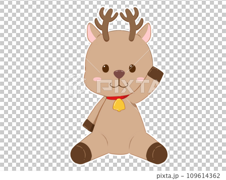 ミニキャラトナカイのイラスト3 ミニキャラトナカイのイラスト3 109614362