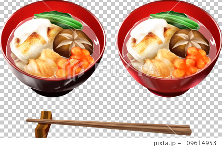 Zoni New Year Japanese food Mochi Zoni New Year Japanese food Mochi 109614953