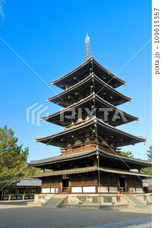 世界遺産　聖徳宗総本山法隆寺西院伽藍　五重塔 109615367