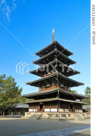世界遺産 聖徳宗総本山法隆寺西院伽藍 五重塔 世界遺産 聖徳宗総本山法隆寺西院伽藍 五重塔 109615368