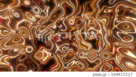 Abstract yellow orange waves of iridescent energy liquid and magical bright glowing lines, background 109615517