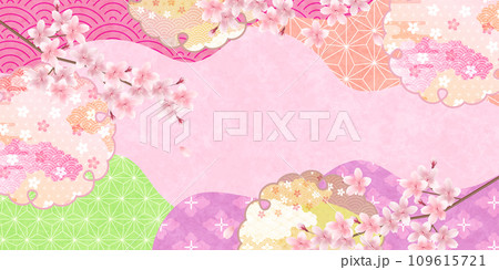 桜 和柄 春 背景 桜 和柄 春 背景 109615721