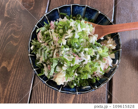 ミョウガと大葉とネギの薬味 香味野菜の組み合わせ ミョウガと大葉とネギの薬味 香味野菜の組み合わせ 109615828