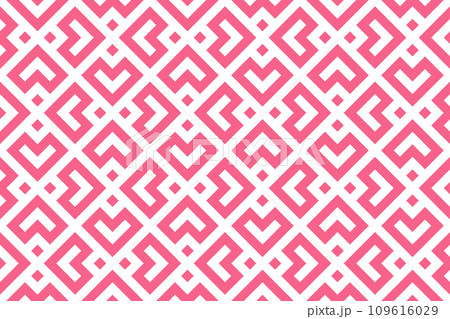 Abstract geometric pattern. A seamless vector background. White and pink ornament. Graphic modern pattern. Simple lattice graphic design Abstract geometric pattern. A seamless vector background. White and pink ornament. Graphic modern pattern. Simple lattice graphic design 109616029
