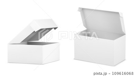 Cardboard white box mockups set Cardboard white box mockups set 109616068