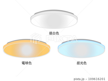 シーリングライトの昼白色と昼光色と電球色 シーリングライトの昼白色と昼光色と電球色 109616201