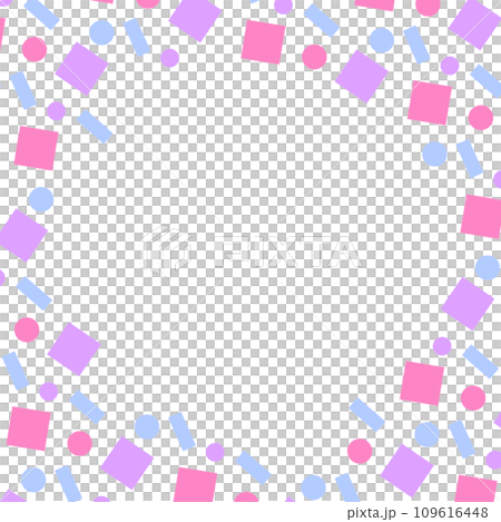 幾何学模様 フレームイラスト【1:1】 幾何学模様 フレームイラスト【1:1】 109616448