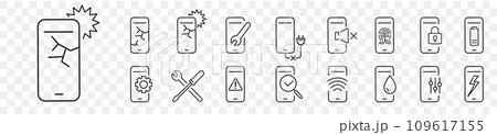 スマホ 修理 アイコン 109617155