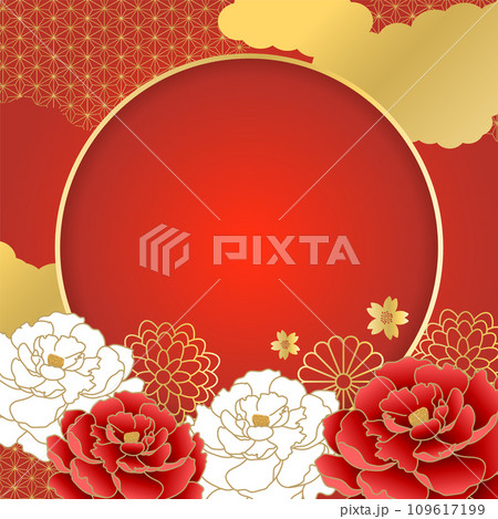 和風の背景_赤2 和風の背景_赤2 109617199