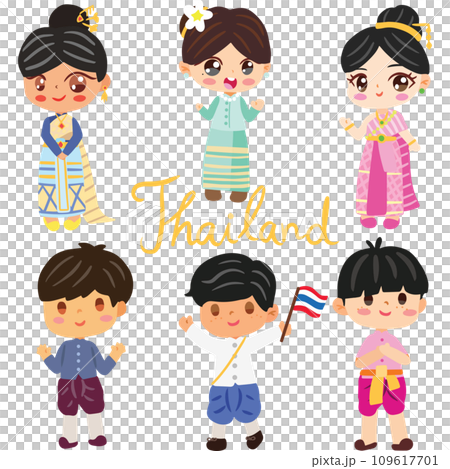Thai Thailand traditional dress local costume Thai culture Thai Thailand traditional dress local costume Thai culture 109617701