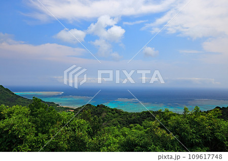 石垣島、野底岳展望台からの風景 石垣島、野底岳展望台からの風景 109617748