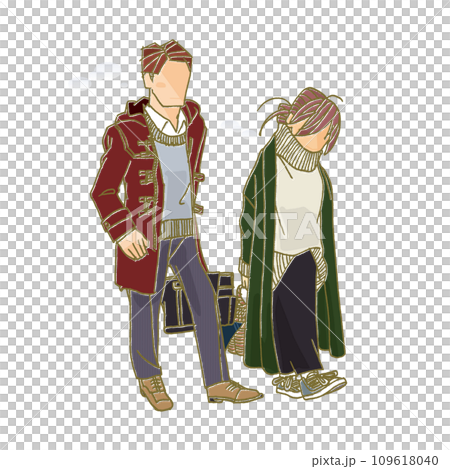 Illustration of a couple on a date 109618040