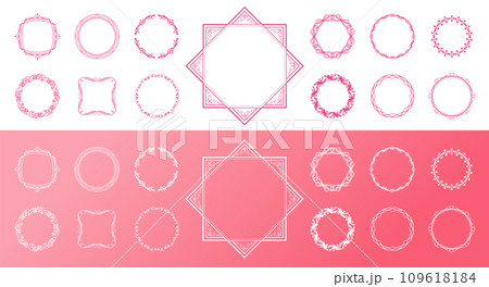 バレンタインデーをイメージしたふんわりアンティークフレーム 109618184