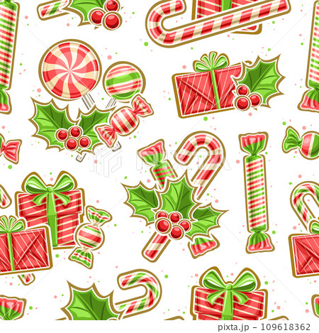 Vector Kids Christmas seamless pattern Vector Kids Christmas seamless pattern 109618362