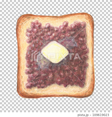 奶油吐司水彩鉛筆麵包插圖 109619023