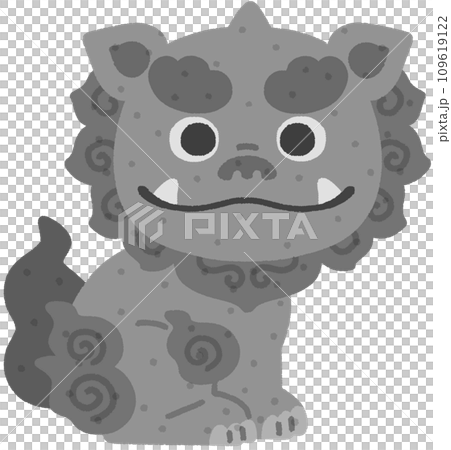 Statue of guardian dog (unshaped) 109619122