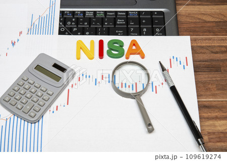 NISAと株価チャートの投資イメージ 109619274