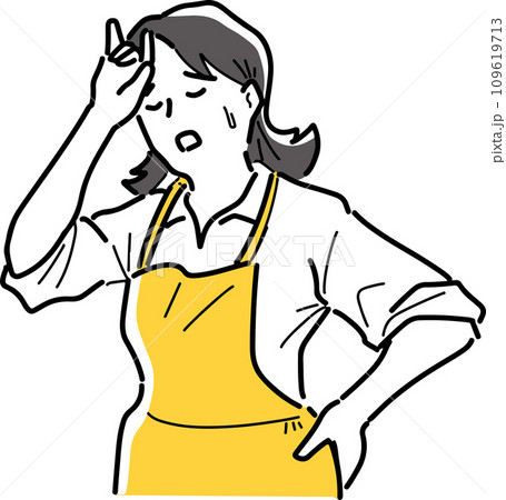 疲れがでている主婦 109619713
