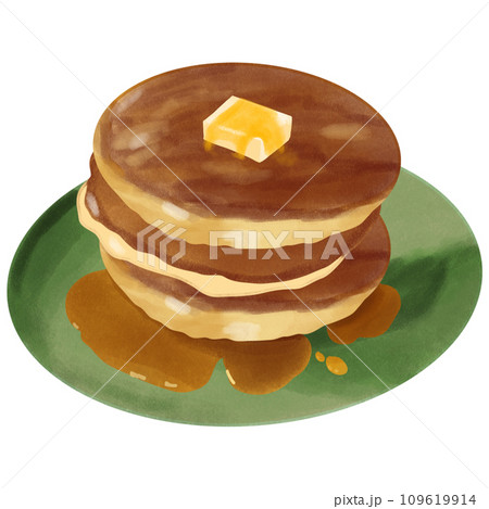 stack of pancakes isolated on white stack of pancakes isolated on white 109619914