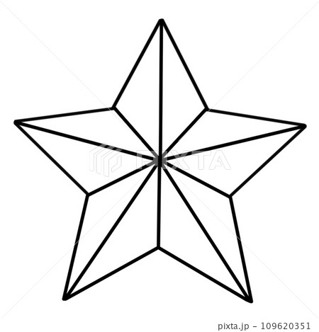 Origami star lines 109620351