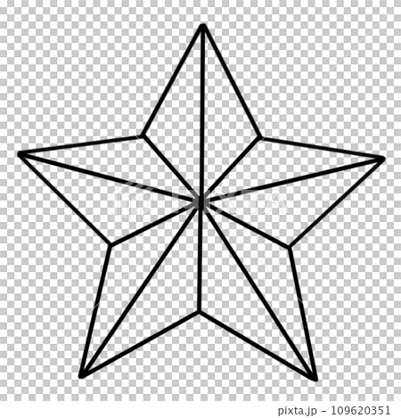Origami star lines 109620351