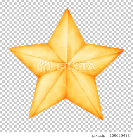 Origami star watercolor  109620458
