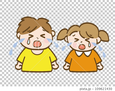 男孩女孩哭得很厲害_早期小學生_幼兒 109621430