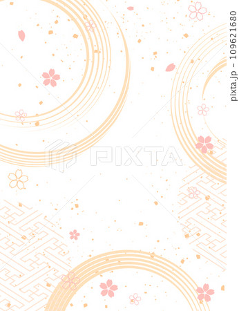 和柄をあしらった背景デザイン 109621680