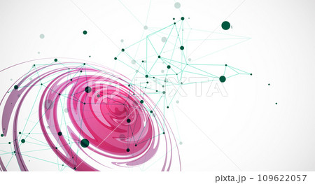 Abstract background of water waves with plexus effect. Handmade vector art. Abstract background of water waves with plexus effect. Handmade vector art. 109622057