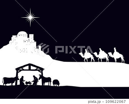 Christmas Nativity Scene Bethlehem Manger Wise Men Christmas Nativity Scene Bethlehem Manger Wise Men 109622067