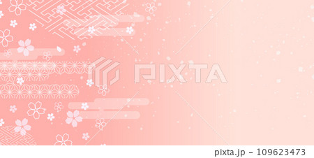 正月の背景イラスト。和柄をあしらった美しい背景。 正月の背景イラスト。和柄をあしらった美しい背景。 109623473