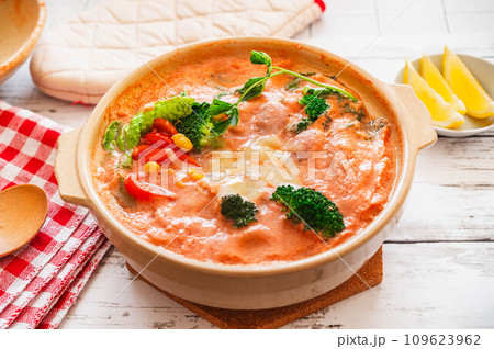 健康的なトマト豆乳鍋 109623962