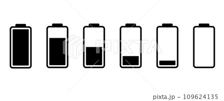 バッテリーの残量アイコンセット 109624135